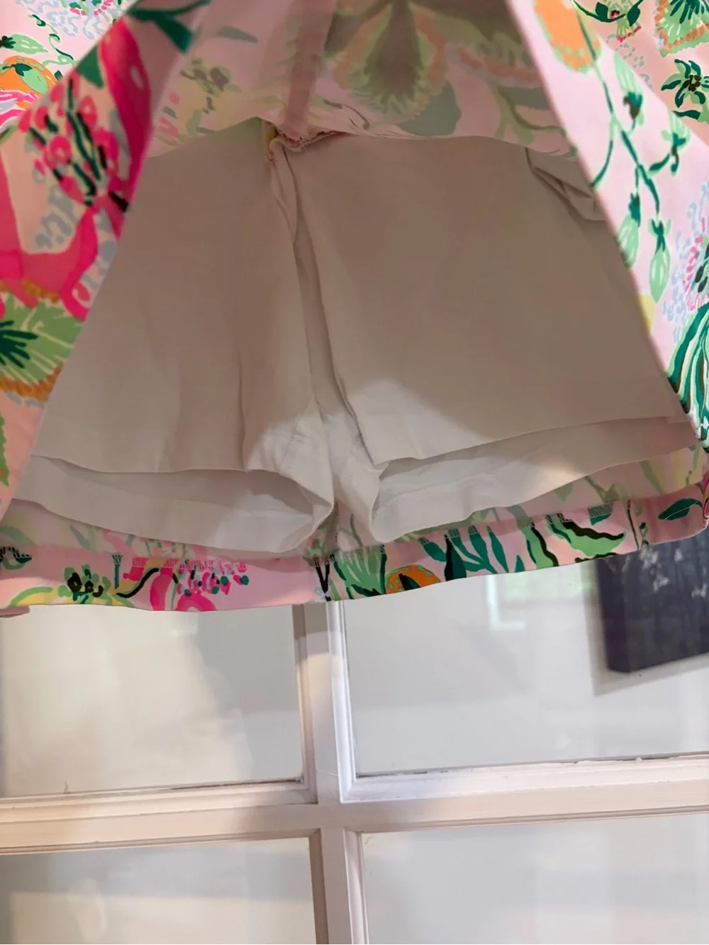 Lilly Pulitzer Colette Knit Skort Pink Floral Via Amore Spritzer Botanical Sz 8
